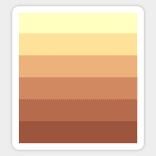 Stripes - Gradient - Dark to Light brown yellow Sticker